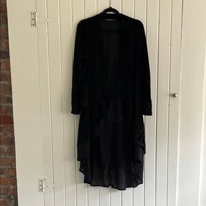 Black Velvet Long Cardigan